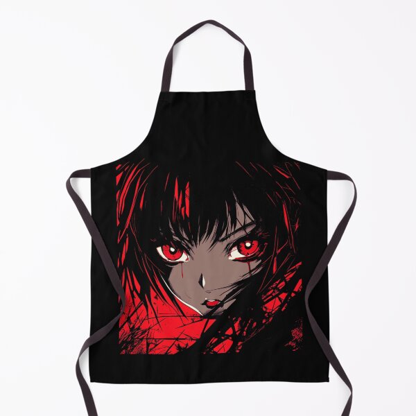 Item preview, haunting portrait of a mysterious beauty with an intense crimson gaze, captured in a gothic sty designed and sold by MOONE FLOWER.
