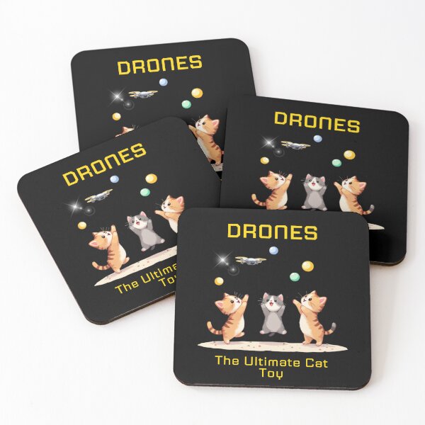 Item preview, Drones and Kittens designed and sold by Crazy Before Cats.