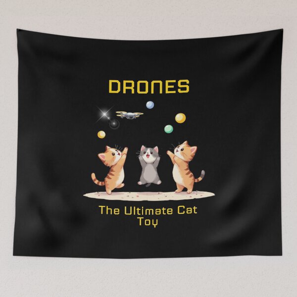 Item preview, Drones and Kittens designed and sold by Crazy Before Cats.