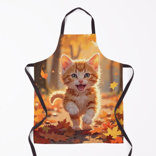 Item preview, Golden autumn playtime a sunlit kitten frolic designed and sold by ShroomForge.