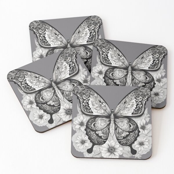 Item preview, ฺBlack And White Butterfly. designed and sold by PixelStoneDesign .