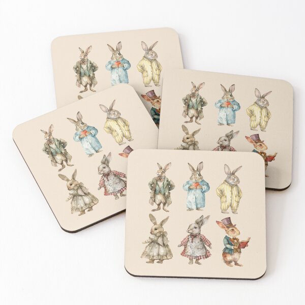 Item preview, Encantadores conejos de acuarela con atuendos vintage designed and sold by kimberpix.