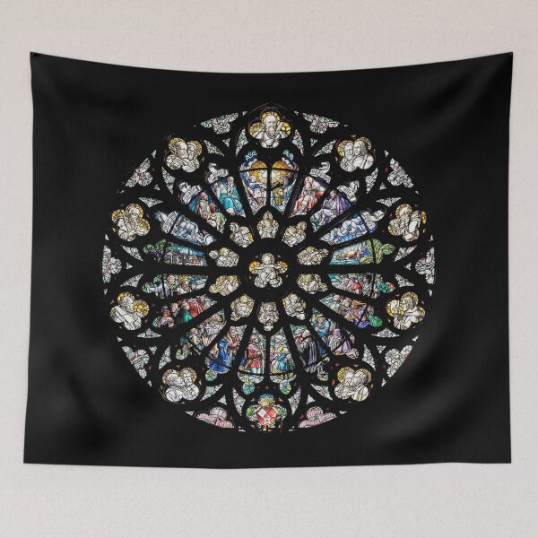 Item preview, Exquisite Rose Window Stained Glass Art designed and sold by artcwho.
