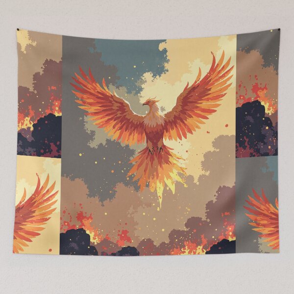 Item preview, Phoenix ascension renewal amid the ruins designed and sold by ShroomForge.