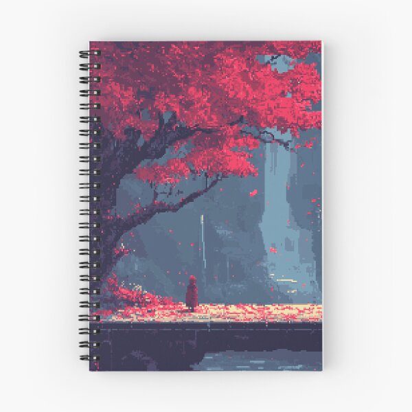 Item preview, Crimson Tree Over Quiet Bridge designed and sold by Raylow Designs.