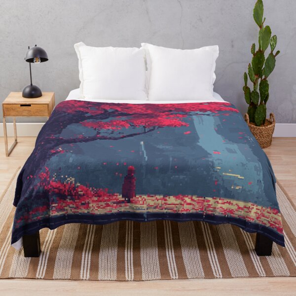 Item preview, Crimson Tree Over Quiet Bridge designed and sold by Raylow Designs.