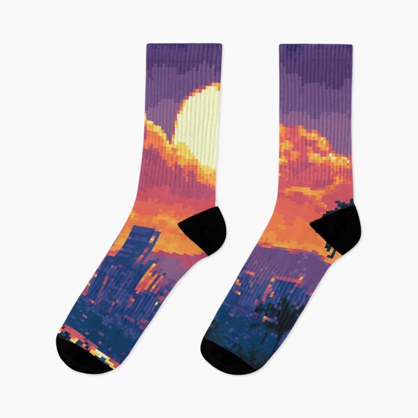 Artikelvorschau, Lebendiger Sonnenuntergang über der städtischen Skyline entworfen und verkauft von Raylow Designs.