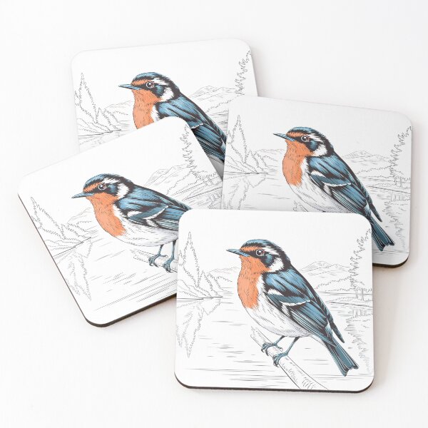 Item preview, Illustrated Songbird in Natural Landscape designed and sold by ZetaDream.