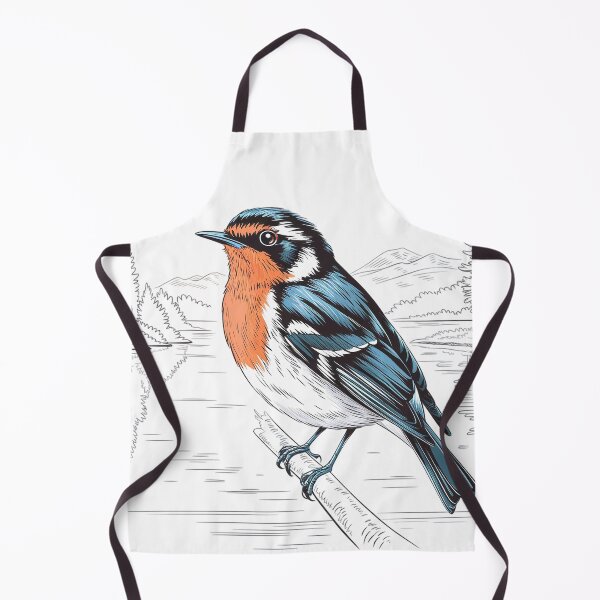 Item preview, Illustrated Songbird in Natural Landscape designed and sold by ZetaDream.