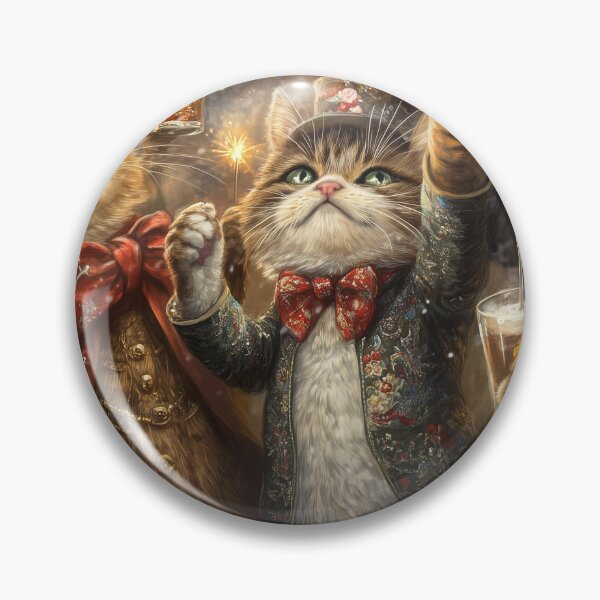 Item preview, Fancy Cats: New Year's Eve 2024 designed and sold by ACuriousshoppe.