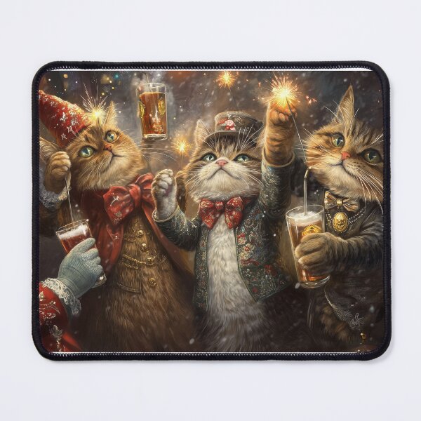 Item preview, Fancy Cats: New Year's Eve 2024 designed and sold by ACuriousshoppe.