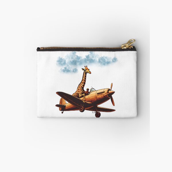 Item preview, Giraffe on a plane designed and sold by likeforcode.