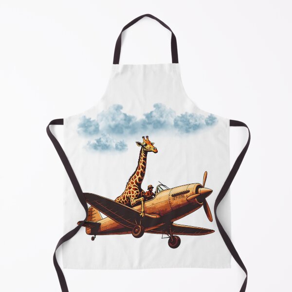 Item preview, Giraffe on a plane designed and sold by likeforcode.