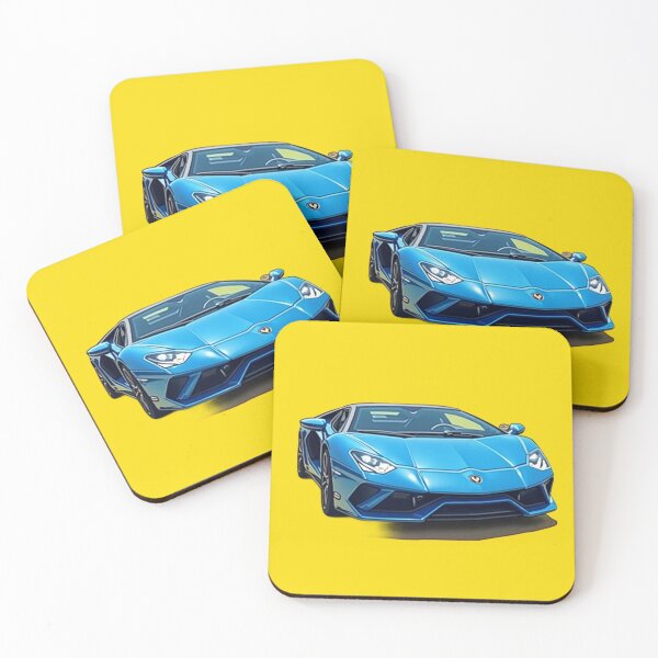 Item preview, Glossy blue aventador yellow spectrum comic style designed and sold by kahida.
