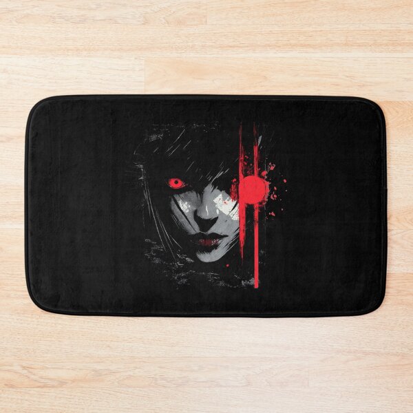 Item preview, haunting portrait of a mysterious beauty with an intense crimson gaze, captured in a gothic sty designed and sold by MOONE FLOWER.