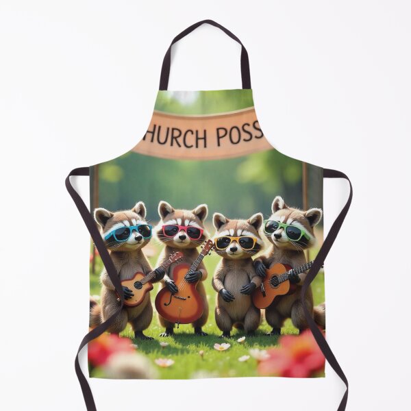 Item preview, Church Worship Team band raccoon guitars music praise Christian designed and sold by tshirtart2024.