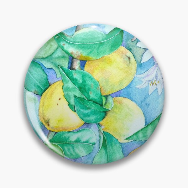 Item preview, Lemons watercolor original fruit art lemon tree designed and sold by Yarlseri.