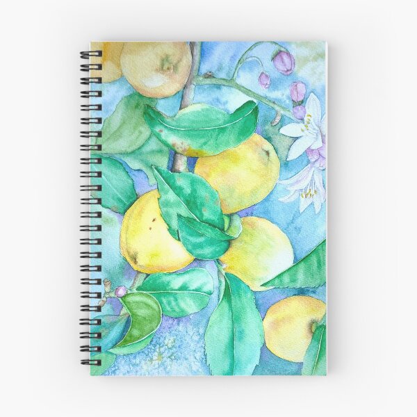 Item preview, Lemons watercolor original fruit art lemon tree designed and sold by Yarlseri.