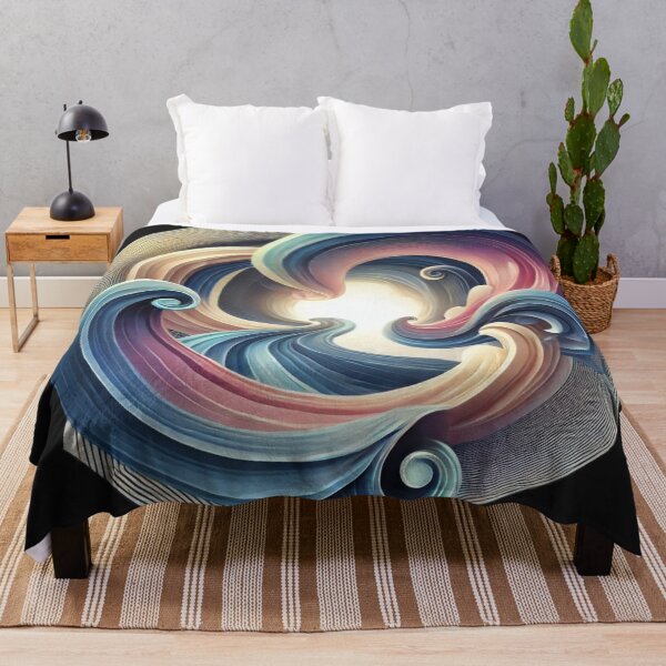 Item preview, Flowing Depths - Vibrant Tunnel-like Abstract Art designed and sold by Desireehaz.