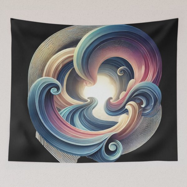 Item preview, Flowing Depths - Vibrant Tunnel-like Abstract Art designed and sold by Desireehaz.