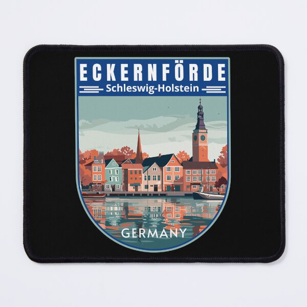 Item preview, Eckernförde in Schleswig-Holstein Germany Retro Travel Art Emblem designed and sold by MaateoDesign.