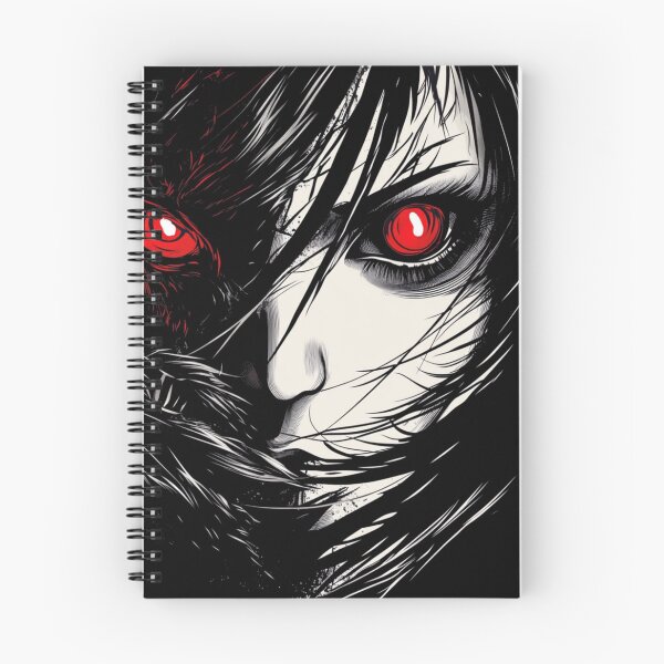 Item preview, haunting portrait of a mysterious beauty with an intense crimson gaze, captured in a gothic sty designed and sold by MOONE FLOWER.