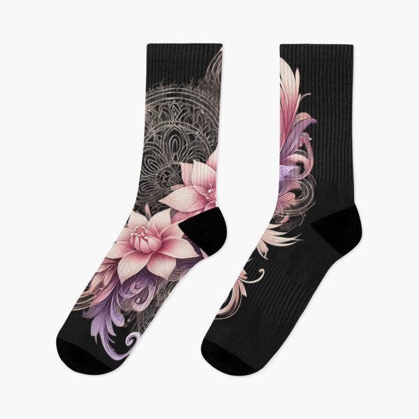 Item preview, Elegant Floral Swirl Design - Pink and Lavender Artwork designed and sold by Desireehaz.