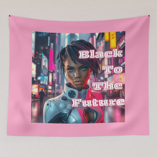 Item preview, Afrofuturism Cyberpunk Artwork - Black to the Future designed and sold by QPTheeArtist.