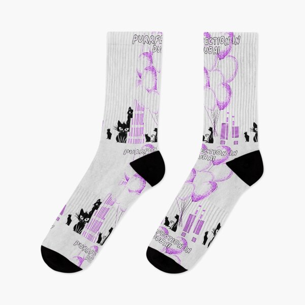 Item preview, Purrfection in Dubai in purple  designed and sold by wallartofmio.