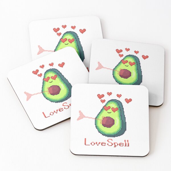 Item preview, Copia de pixel art of kawaii avocado arrowed by cupid with a heart arrow victim of love love spell designed and sold by ZerpaGiovanna.
