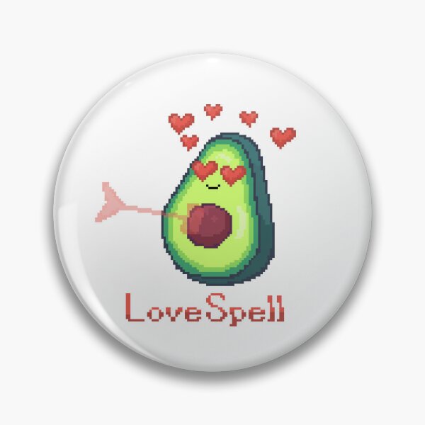 Item preview, Copia de pixel art of kawaii avocado arrowed by cupid with a heart arrow victim of love love spell designed and sold by ZerpaGiovanna.