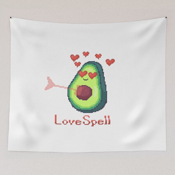Item preview, Copia de pixel art of kawaii avocado arrowed by cupid with a heart arrow victim of love love spell designed and sold by ZerpaGiovanna.