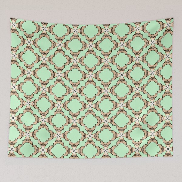 Item preview, Sharks Tooth Lace Mint Green ccffd0 designed and sold by Art in My Loft.