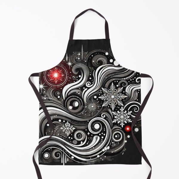 Item preview, Midnight Snowfall - Swirling Black and White Winter Art designed and sold by Desireehaz.
