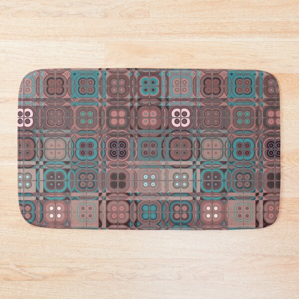 Item preview, Muted Patchwork by Jenny Meehan Pink Turquoise designed and sold by Jenny Meehan Art Prints and Patterns .