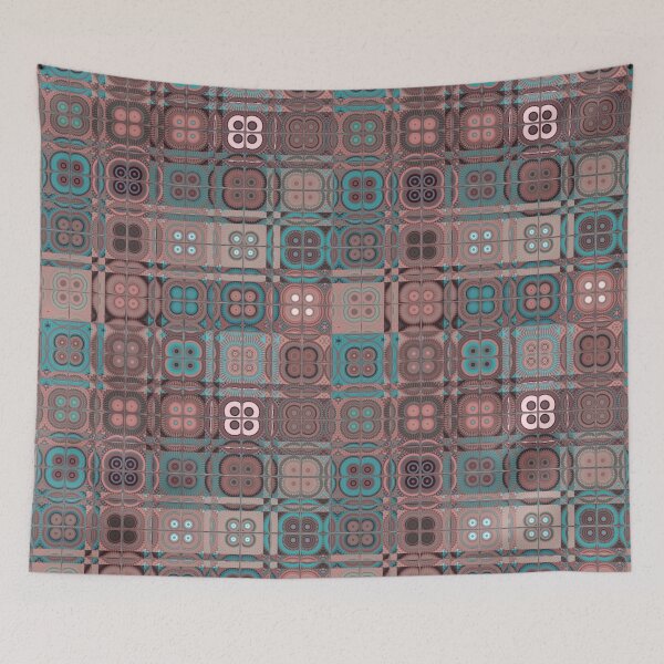 Item preview,  Muted Patchwork by Jenny Meehan Pink Turquoise  designed and sold by Jenny Meehan Art Prints and Patterns  .