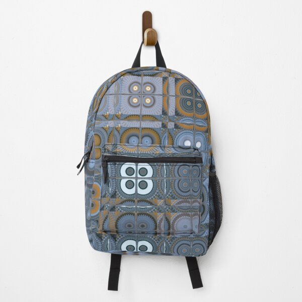 Item preview, Muted Patchwork by Jenny Meehan Blue Brown designed and sold by Jenny Meehan Art Prints and Patterns .