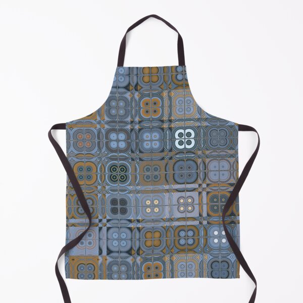 Item preview, Muted Patchwork by Jenny Meehan Blue Brown designed and sold by Jenny Meehan Art Prints and Patterns .