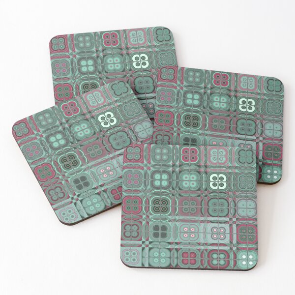 Item preview, Muted Patchwork by Jenny Meehan Green Pink designed and sold by Jenny Meehan Art Prints and Patterns .