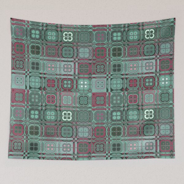 Item preview,  Muted Patchwork by Jenny Meehan Green Pink  designed and sold by Jenny Meehan Art Prints and Patterns  .