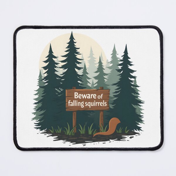Item preview, Beware of falling squirrels T-shirt designed and sold by likeforcode.