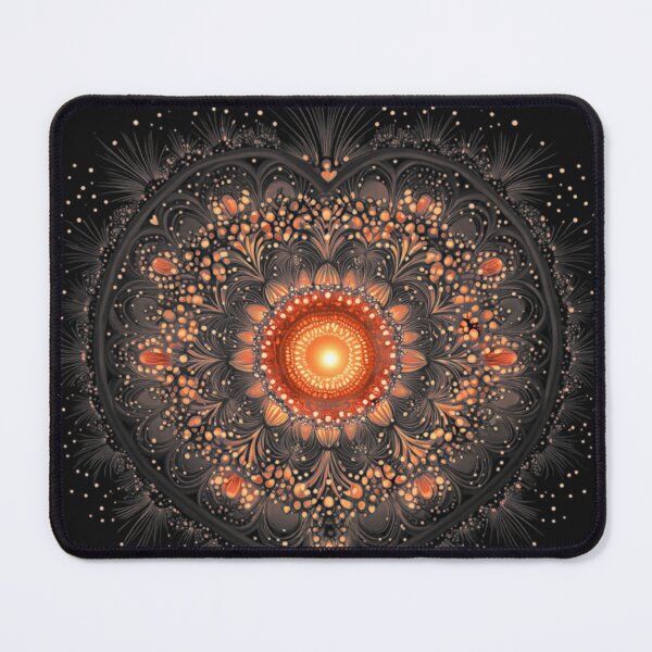 Item preview, Radiant Ember Heart - Glowing Mandala Art designed and sold by Desireehaz.