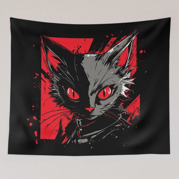 Item preview, A haunting portrait of a mysterious beauty with an intense crimson gaze, captured in a gothic style designed and sold by MOONE FLOWER.