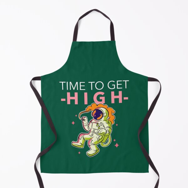 Item preview, Time to Get High - Funny Astronaut Smoking Joint Design designed and sold by CottonHeads.