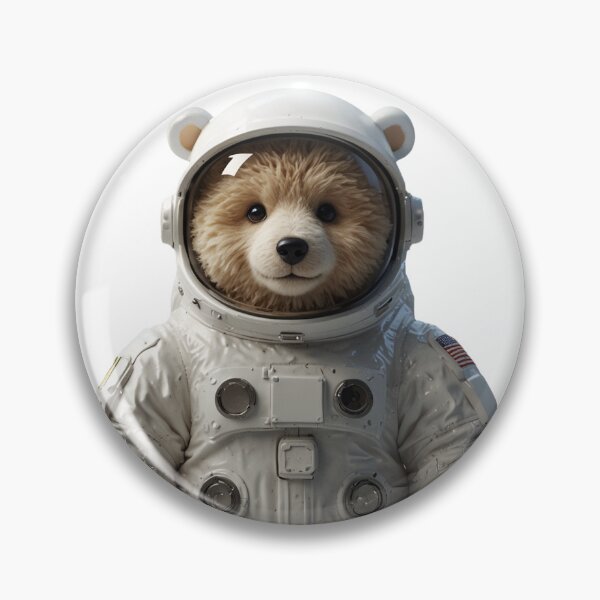 Item preview, Realistic Artwork of A cute Teddy Bear in a Space Suit designed and sold by CuteopiaGallery.