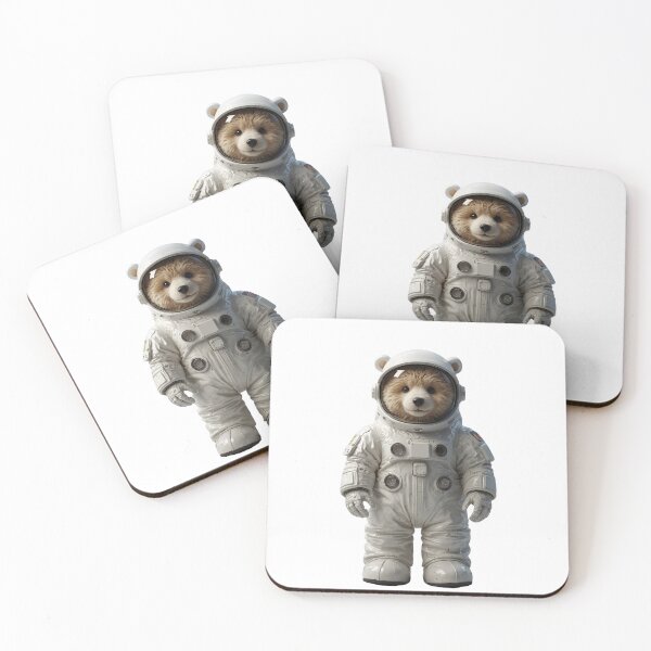 Item preview, Realistic Artwork of A cute Teddy Bear in a Space Suit designed and sold by CuteopiaGallery.