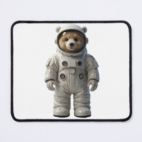 Item preview, Realistic Artwork of A cute Teddy Bear in a Space Suit designed and sold by CuteopiaGallery.
