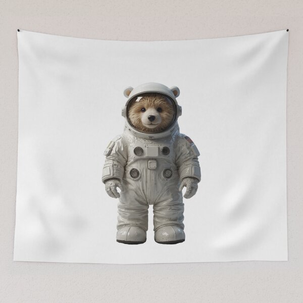 Item preview, Realistic Artwork of A cute Teddy Bear in a Space Suit designed and sold by CuteopiaGallery.