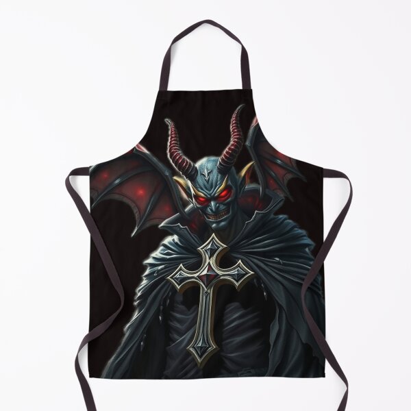Item preview, A villain with wings and a devil's head with a big cross on his chest, fantasy, sci-fi designed and sold by timedesignkardi.