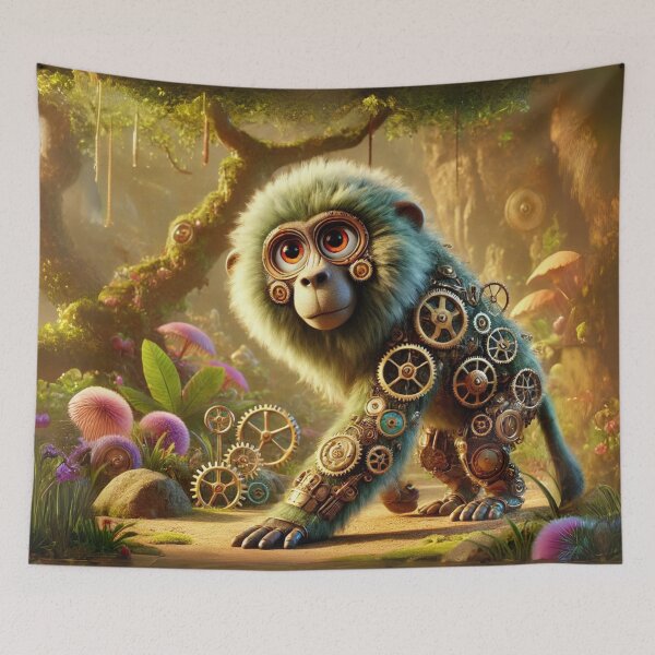 Item preview, Steampunk Olive Baboon designed and sold by Sillytoe.